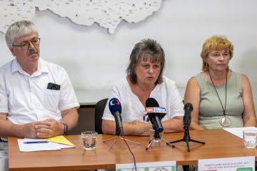 Tisková konference Odborového svazu zdravotnictví a sociální péče, 30.7.2024 s podtitulem "Pět minut po dvanácté", foto: OSZSP