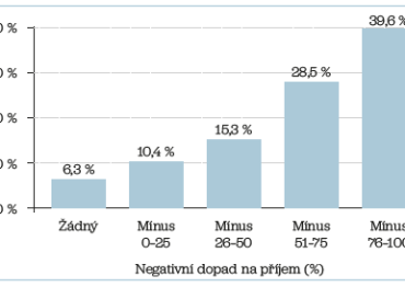 Graf 3 Dopad ME-CFS na finanční příjem