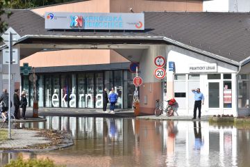 Krnovská nemocnice při povodních 2024. Foto: Sdružené zdravotnické zařízení Krnov