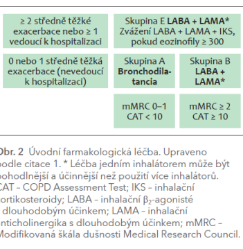 Obr. 2 Úvodní farmakologická léčba