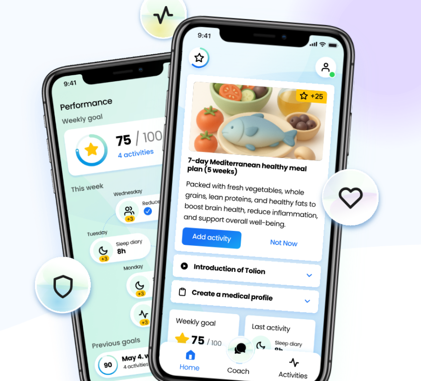 Tolion aplikace. Ilustrační obrázek: tolionbraincoach.com