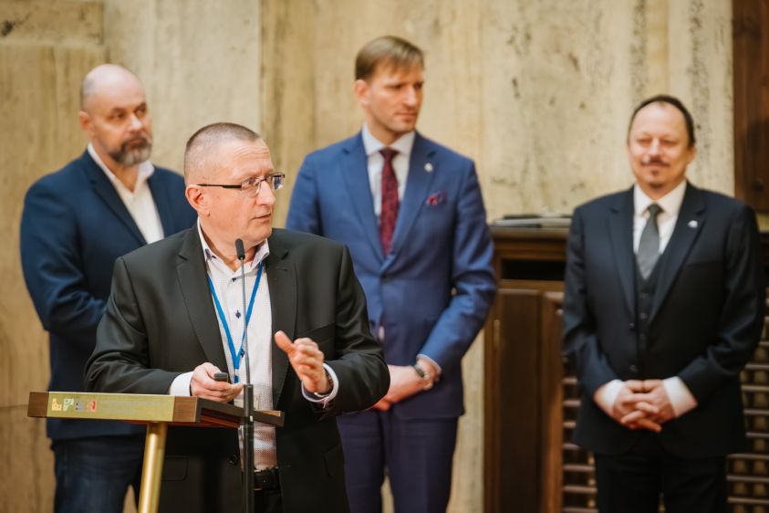 Petr Kolouch, Ladislav Dušek, Adam Vojtěch, Ladislav Švec. Foto: MT, David Urbanczyk